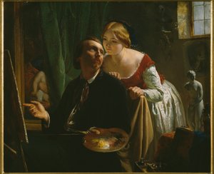 Ressam ve modeli, 1874